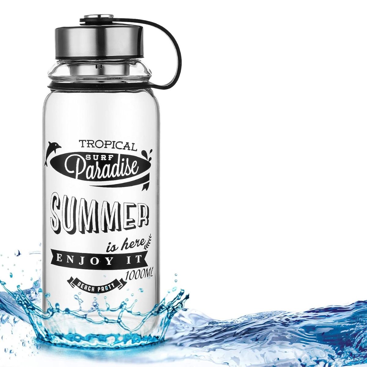 GENERICO - Termo Tapa de Acero + Vidrio + 1000ML