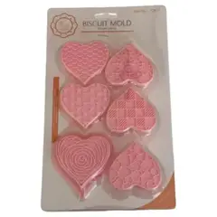 GENERICO - 6 Cortadores Corazones Para Galletas