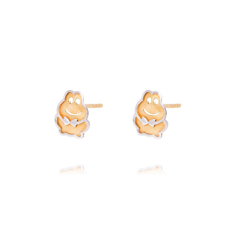 JB JOYAS BARON - Aros Oro Bicolor 18kt Sapitos
