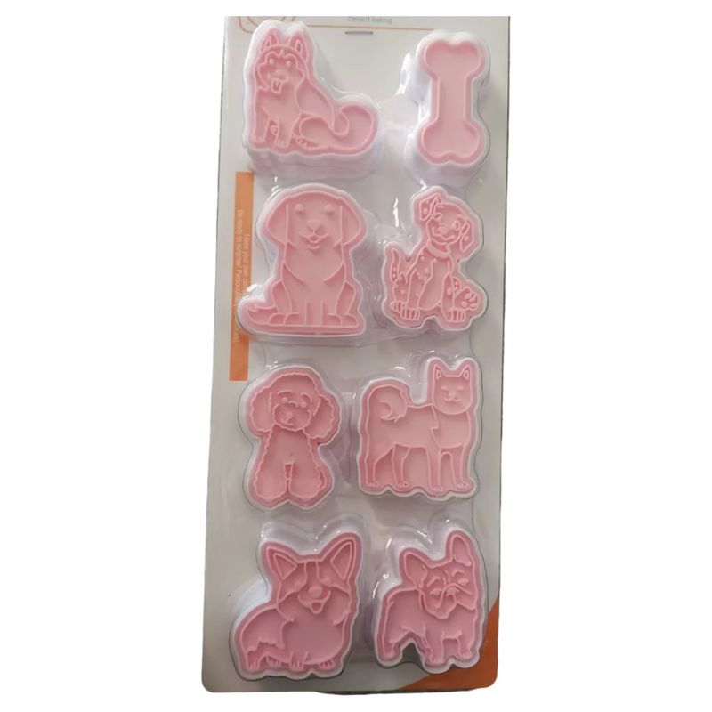 GENERICO - 8 Cortadores Perritos Para Galletas