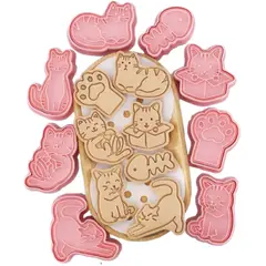 GENERICO - 8 Cortadores Gatitos Para Galletas