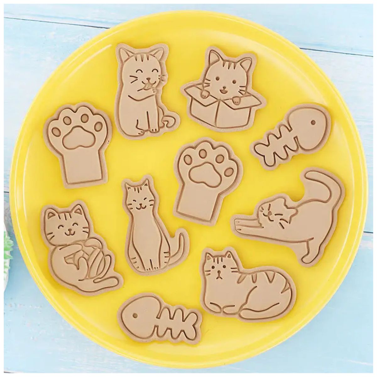 GENERICO - 8 Cortadores Gatitos Para Galletas