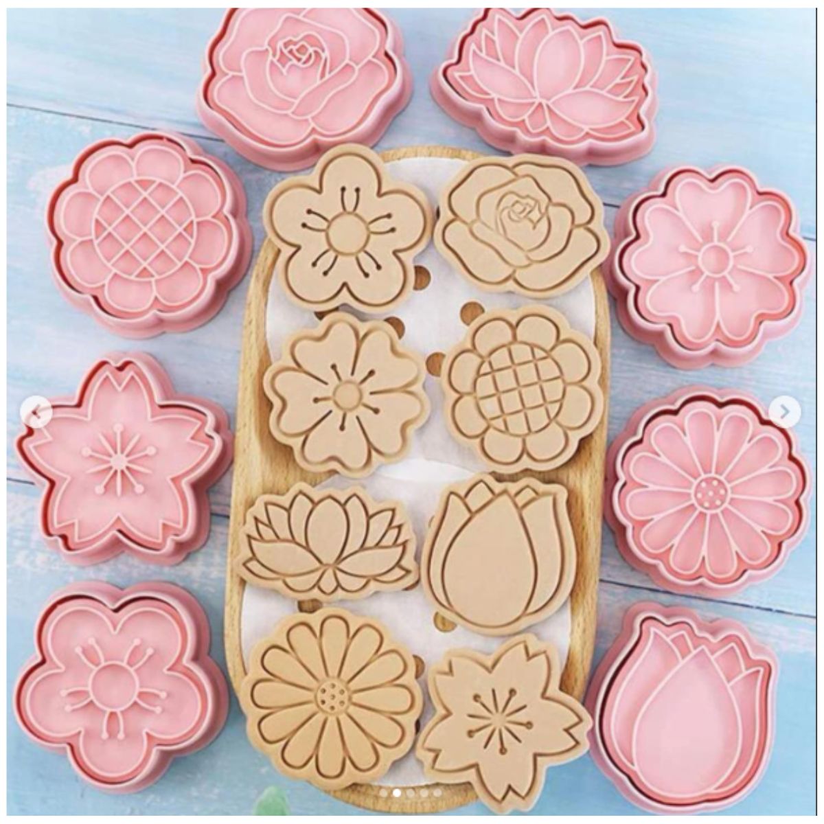 GENERICO - 8 Cortadores Flores Para Galletas