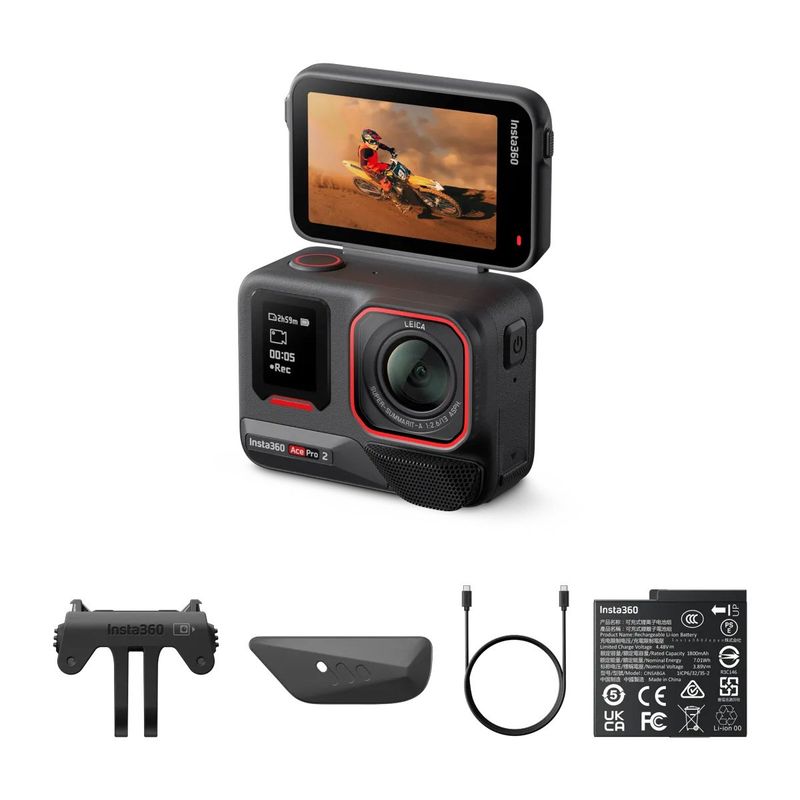 INSTA 360 - Cámara deportiva Insta360 ACE PRO 2 Una batería Paquete Estándar