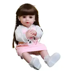 LSABEL RENACI - Muñeca Bebé Renacida Niña Ropa Rosa Realista Silicona 55cm