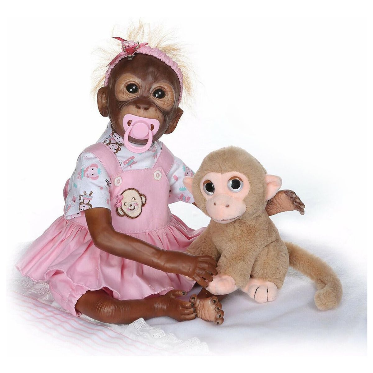 LSABEL RENACI - Muñeca Mono Renacida Silicona Realista  21 Pulgadas 51 Cm