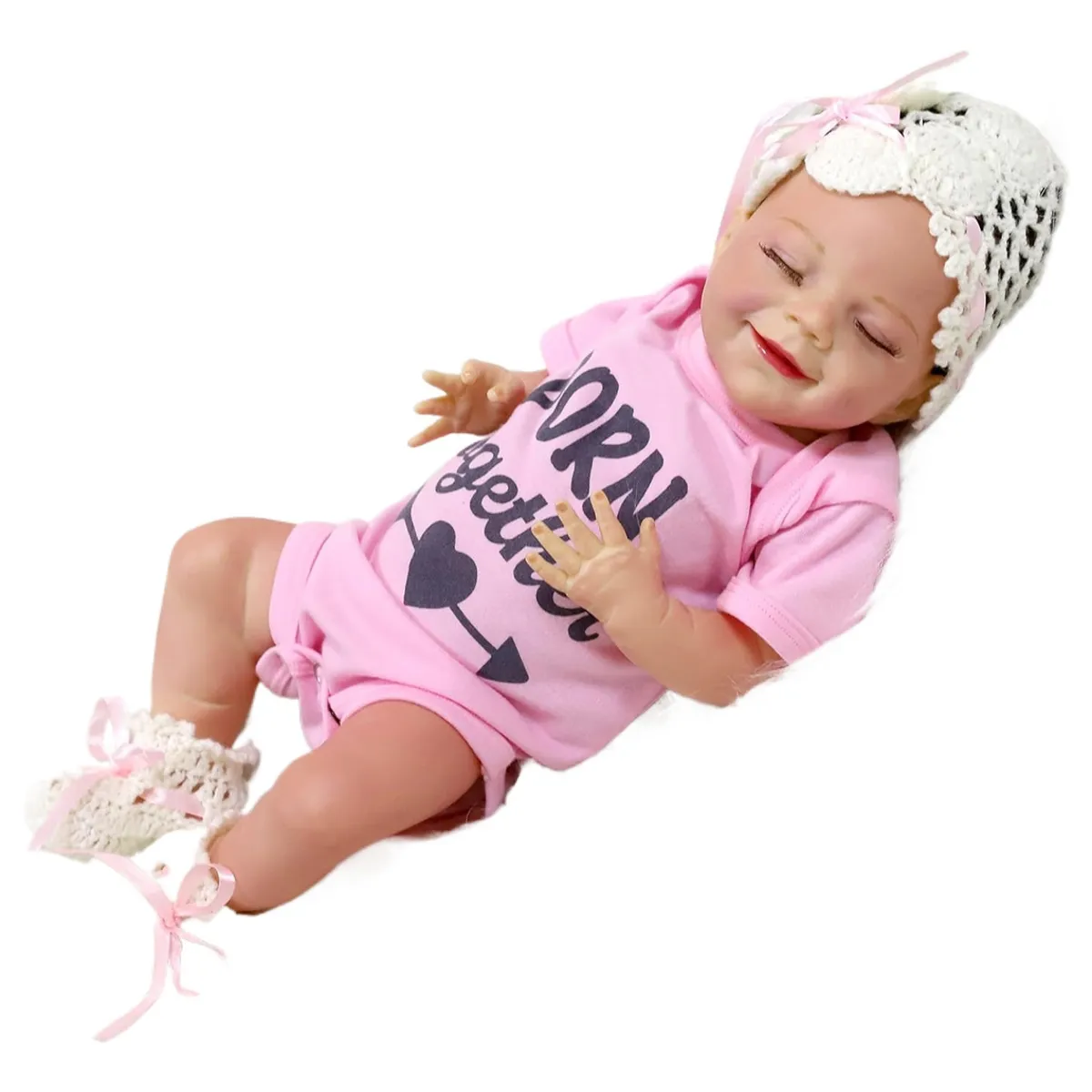 LSABEL RENACI - Muñeca Reborn 22 Pulgadas 55Cm Niña Suave Silicona Completa