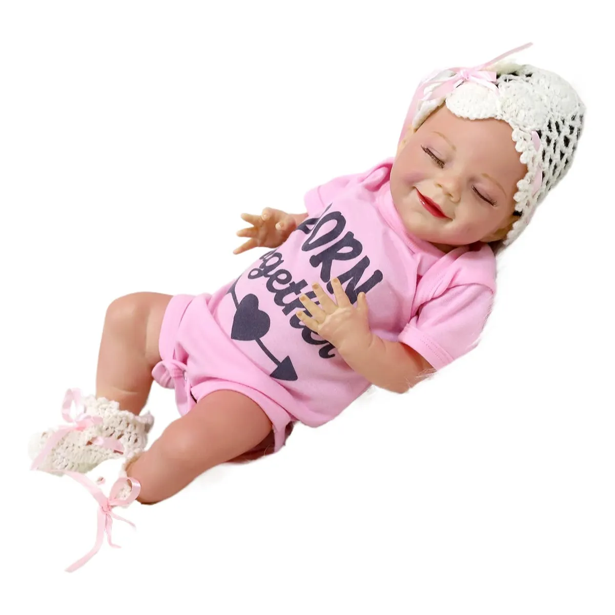 LSABEL RENACI - Muñeca Reborn 22 Pulgadas 55Cm Niña Suave Silicona Completa