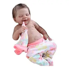 LSABEL RENACI - Muñeca Bebé Reborn Niña Silicona Suave 22 Pulgadas Y 55 Cm