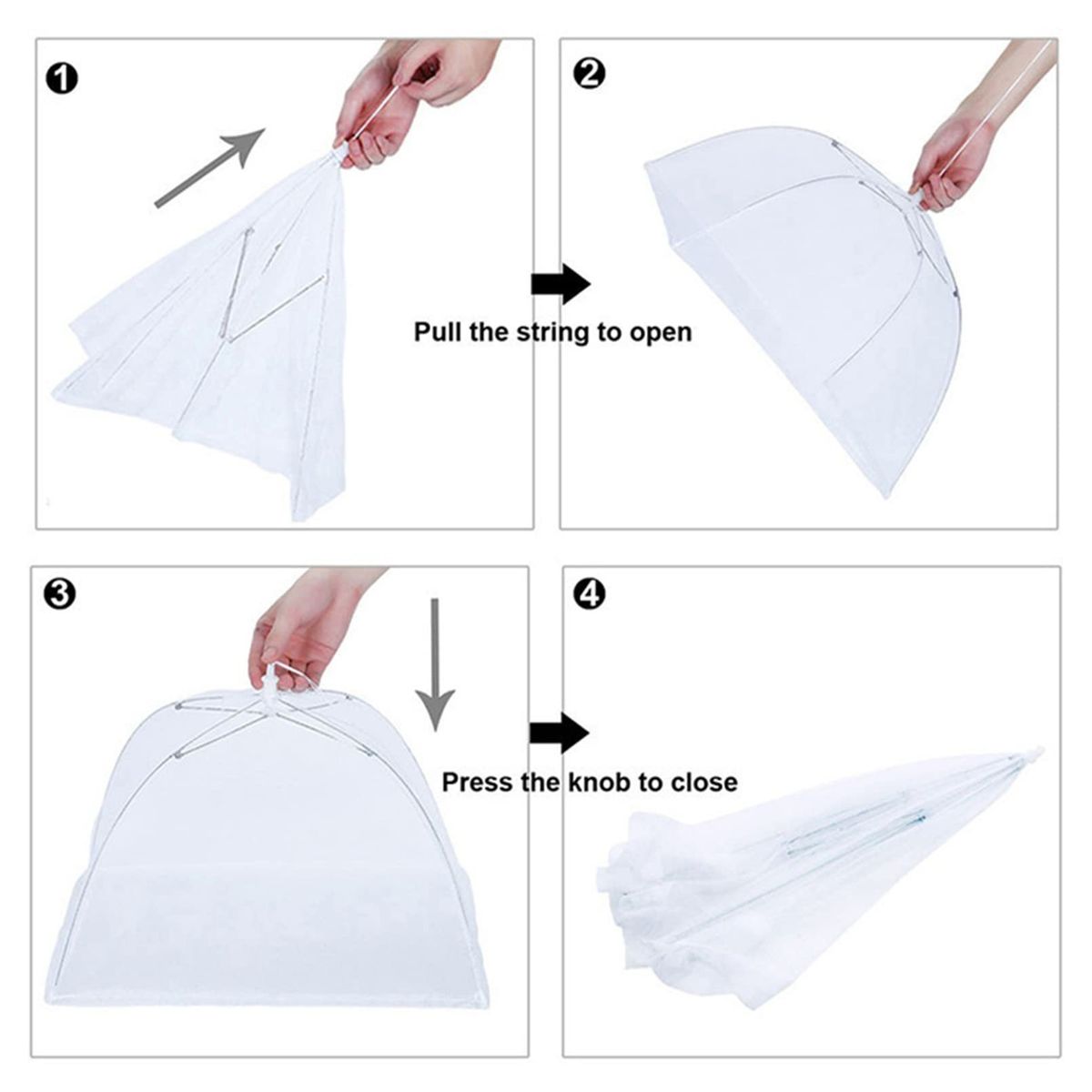 BITART - 8 Pack Malla Para Cubrir Alimentos Mosquitera Anti Moscas