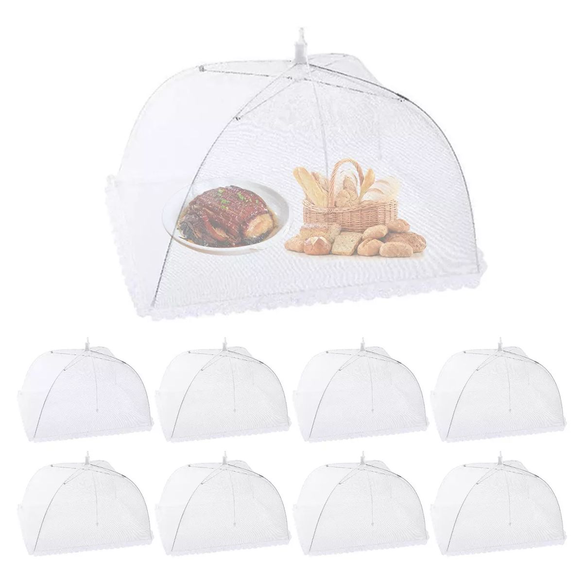 BITART - 8 Pack Malla Para Cubrir Alimentos Mosquitera Anti Moscas