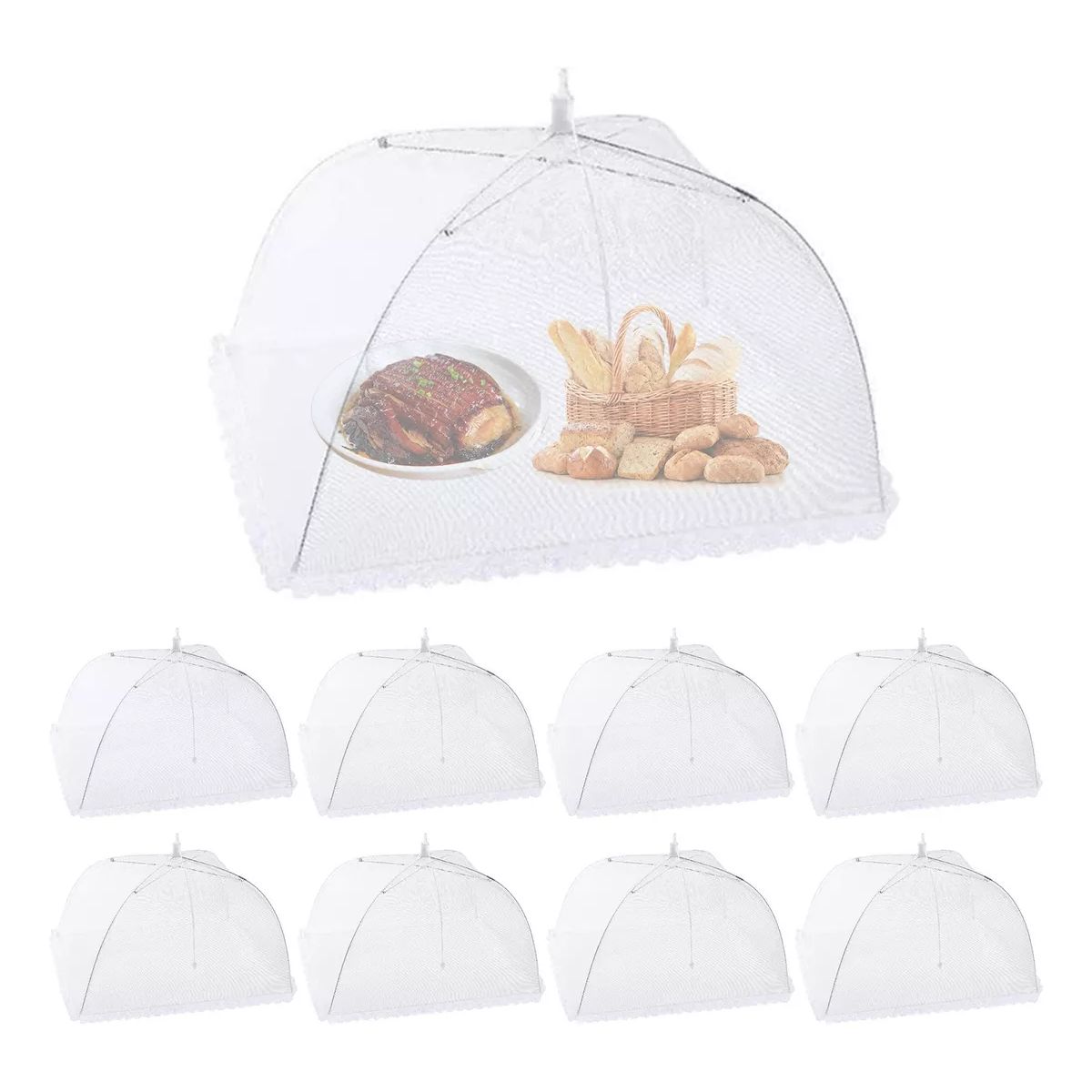 BITART - 8 Pack Malla Para Cubrir Alimentos Mosquitera Anti Moscas