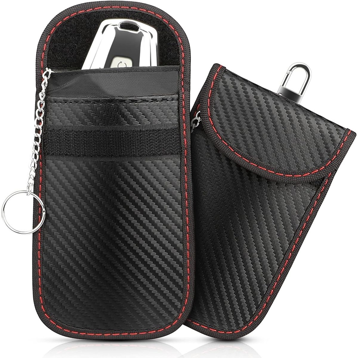 KUANGYE - 2pcs Faraday Protector Llavero Bolsa De Seguridad Para Coche