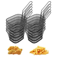 BITART - 10 Mini Cesta Para Servir Papas Fritas Nuggets Canasto 10x8