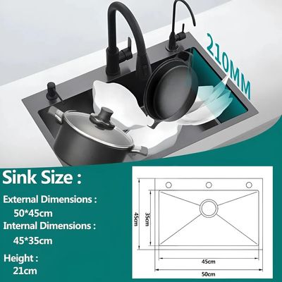 Imagen 2 del producto Lavaplatos De Cocina Empotrable 50x45cm Con Accesorios