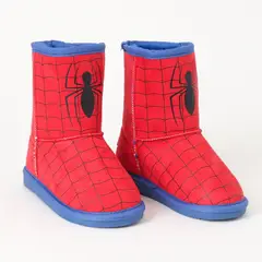 MARVEL - Bota Chiporro Niño Spiderman Peludo Rojo