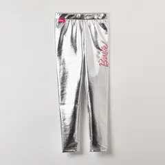 BARBIE - Calza Niña Metalizada Gris