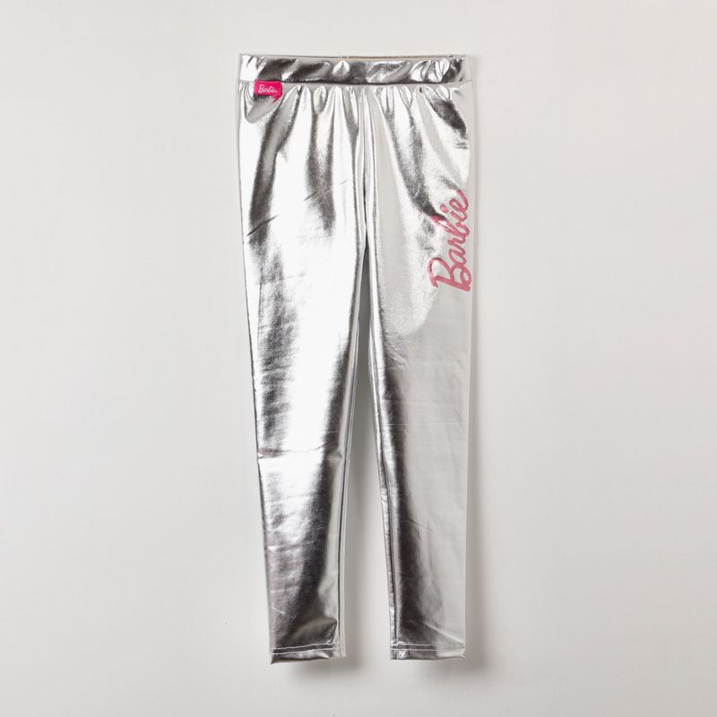 BARBIE - Calza Niña Metalizada Gris Barbie
