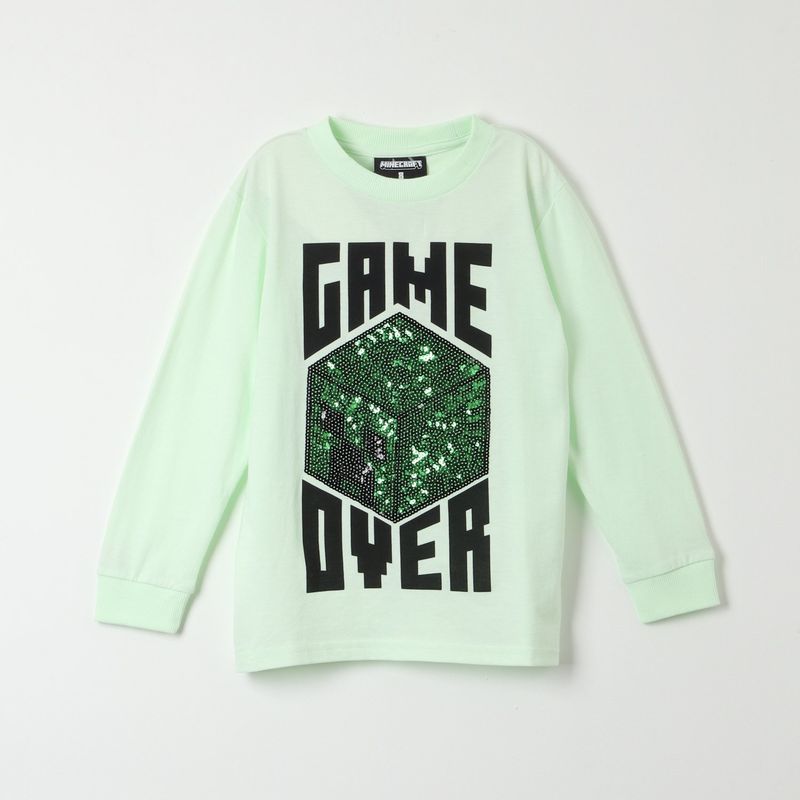 MINECRAFT - Polera Manga Larga Niño Game Over Verde Minecraft