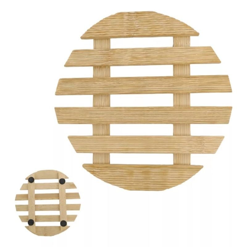 GENERICO - Posa Ollas De Madera Modeos Variados Pack 2