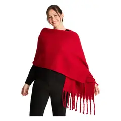 CURVI - Bufanda Lanialla Color Rojo