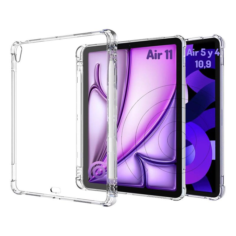GENERICO - Carcasa Transparente de Silicona para iPad Air 11 y 10,9