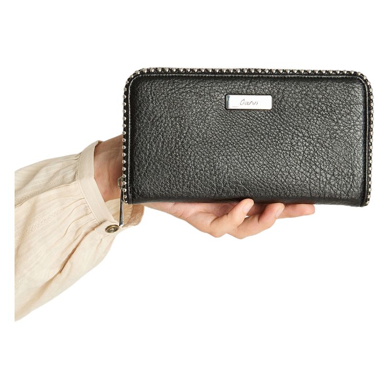 CURVI - Billetera Metalizada Negro