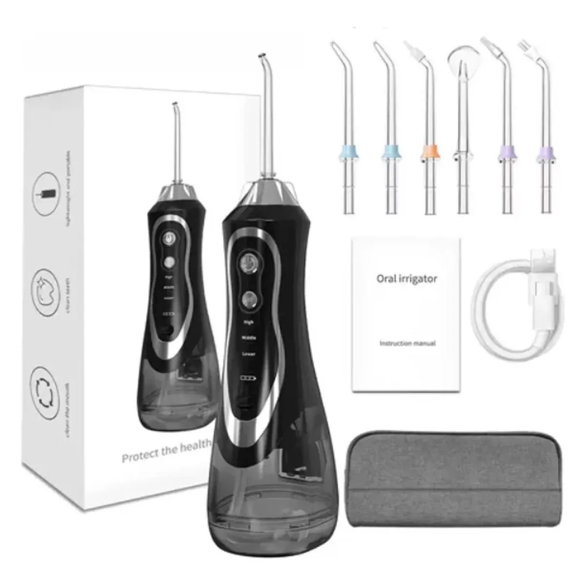 EVERSO - Enjuague bucal de hilo dental de agua portátil y recargable