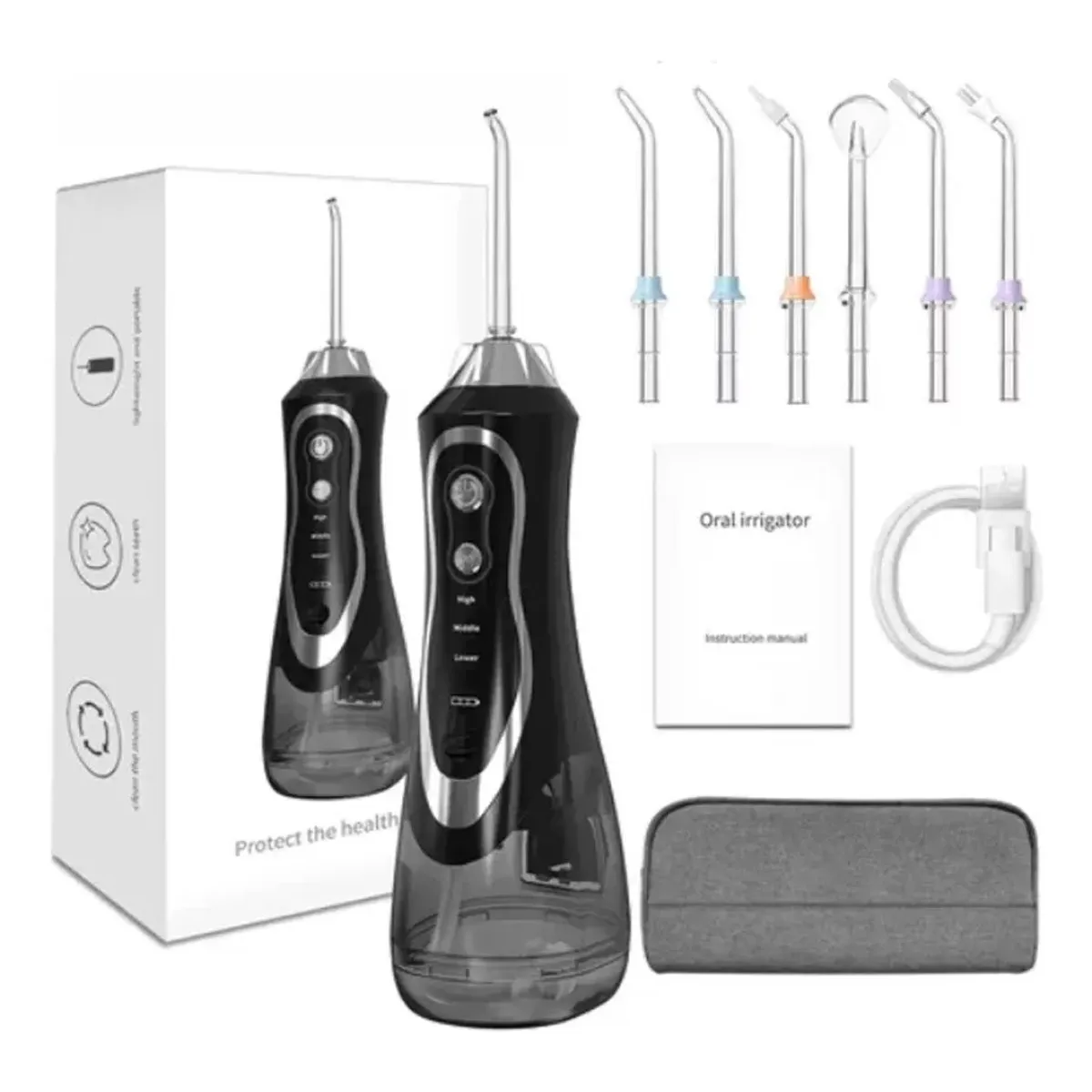 EVERSO - Enjuague bucal de hilo dental de agua portátil y recargable