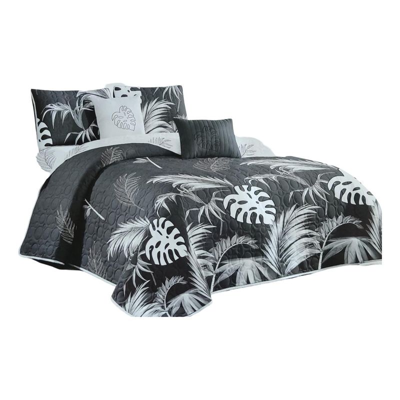 GENERICO - Cubrecama Reversible de Verano con Funda Almohada 1.5 Plazas