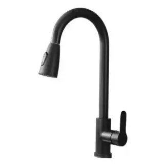 GENERICO - Llave de Lavaplatos Monomando Flexible Negra y Moderna