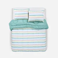 Plumón Reversible Soft Touch Anselmo Verde 2 Plazas