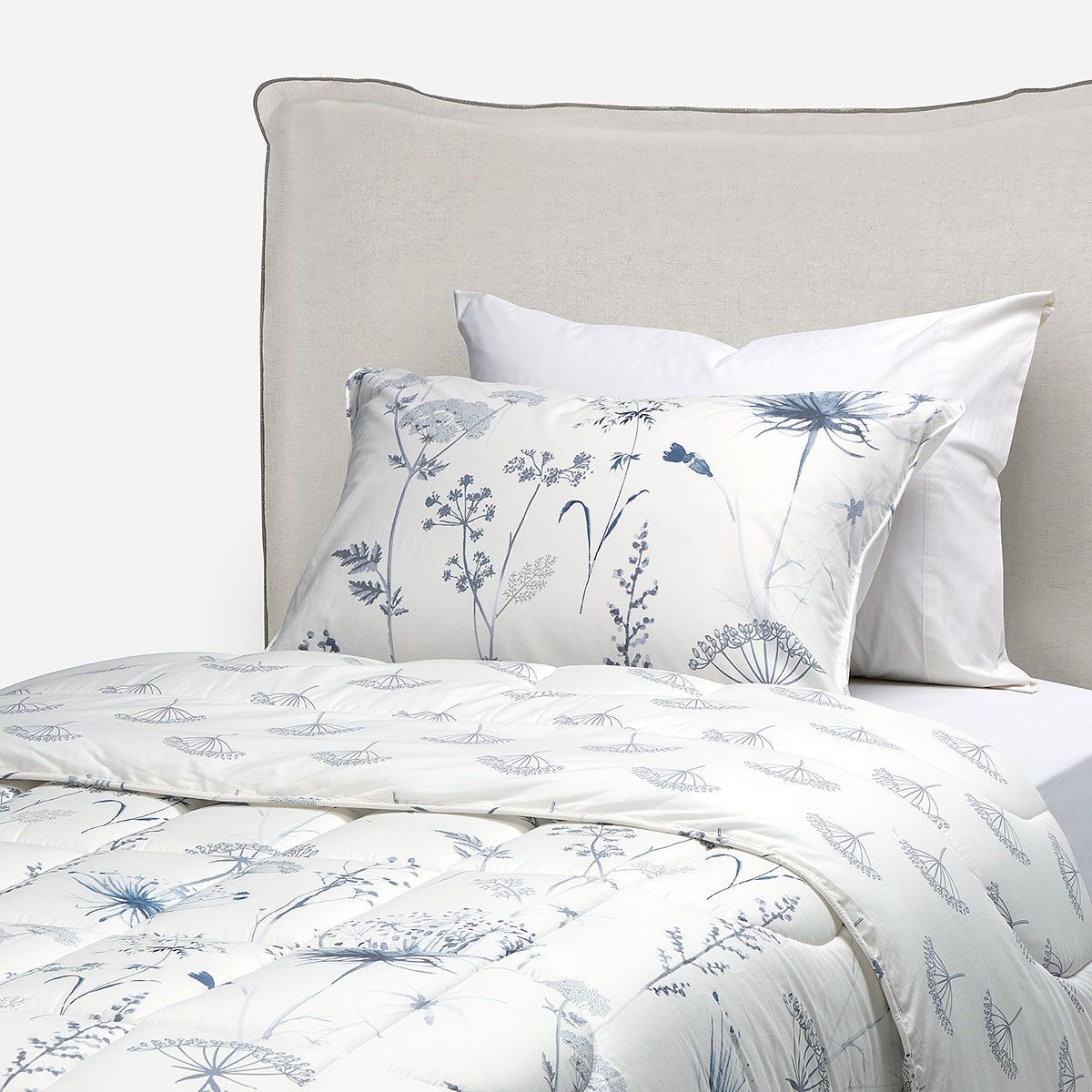 ROSEN - Plumón Algodón Reversible Valencia Azul/Blanco 1,5 Plazas