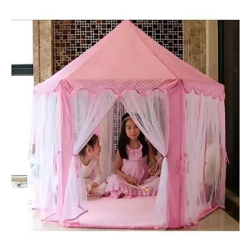 GENERICO - Carpa Plegable Infantil Castillo Rosa para Niñas 135 cm