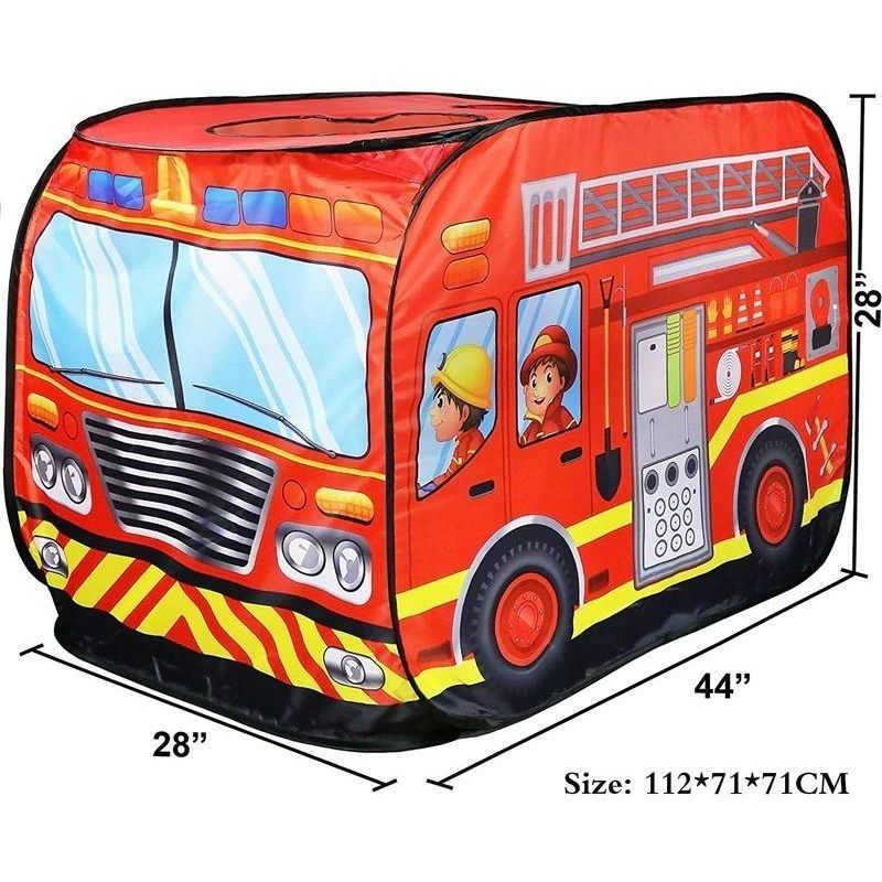 GENERICO - Carpa Infantil Plegable en Forma de Camión de Bomberos