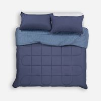 Plumón Bicolor Lines Reversible Denim King