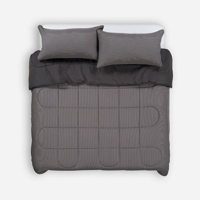 Imagen 2 del producto Plumón Bicolor Lines Reversible Charcoal King