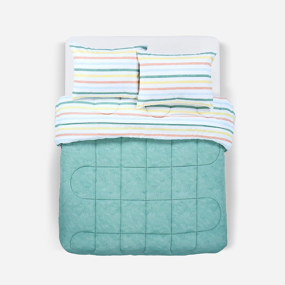 ROSEN - Plumón Reversible Soft Touch Anselmo Verde King