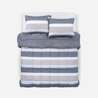 Plumón Reversible Soft Touch Amaro Gris 2 Plazas