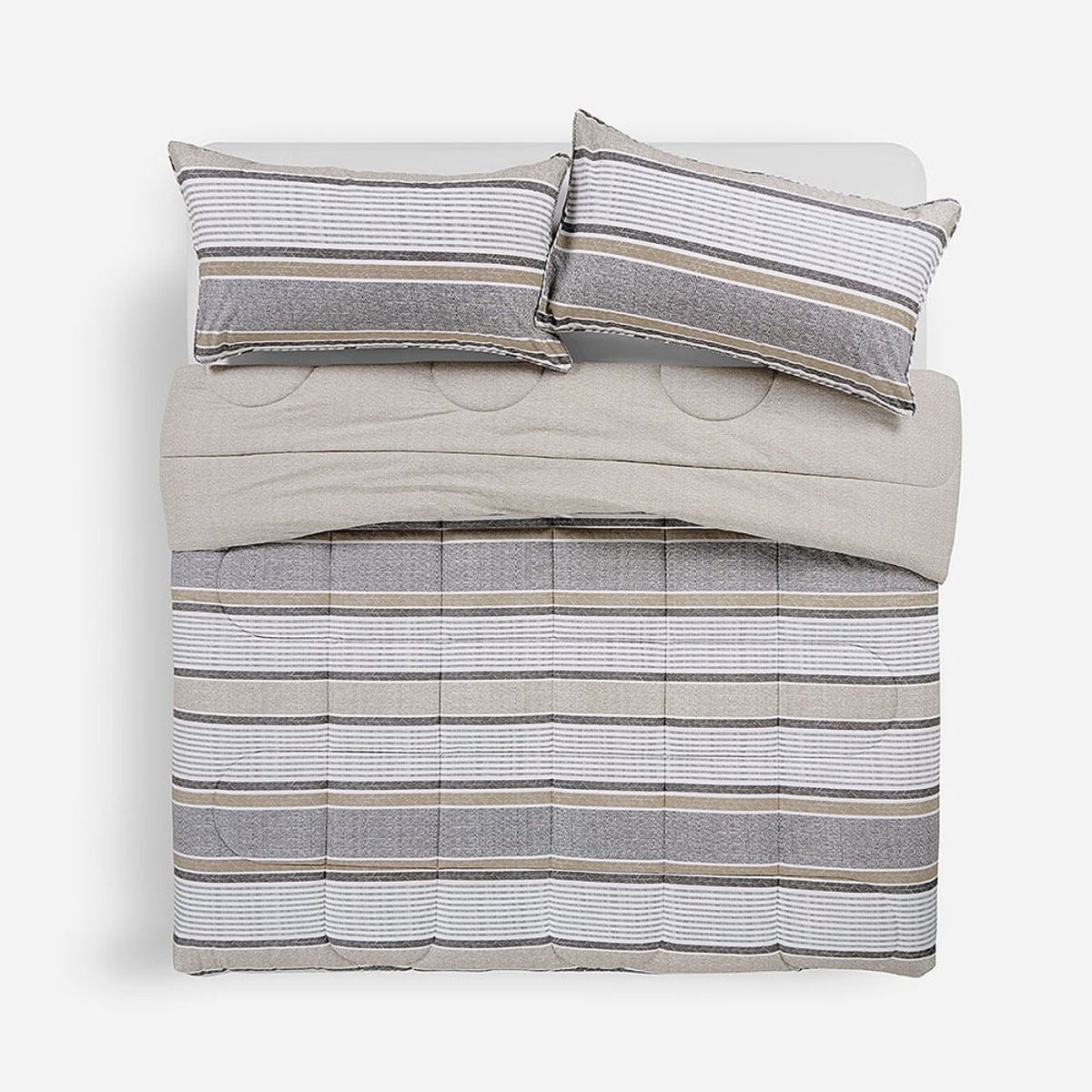 ROSEN - Plumón Algodón Reversible Bali Beige 2 Plazas