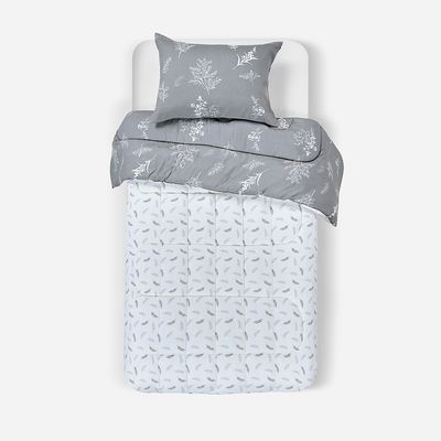 Imagen 2 del producto Plumón Reversible Soft Touch Astrid Gris/Blanco 1,5 Plazas