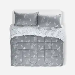 ROSEN - Plumón Reversible Soft Touch Astrid Gris/Blanco 2 Plazas