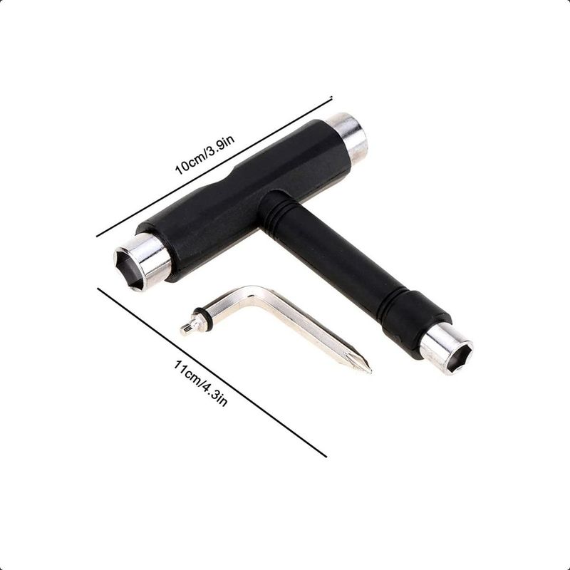 GENERICO - Herramienta Llave T Compacta para Skaters en Color Negro