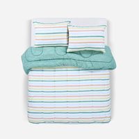 Plumón Reversible Soft Touch Anselmo Verde Súper King