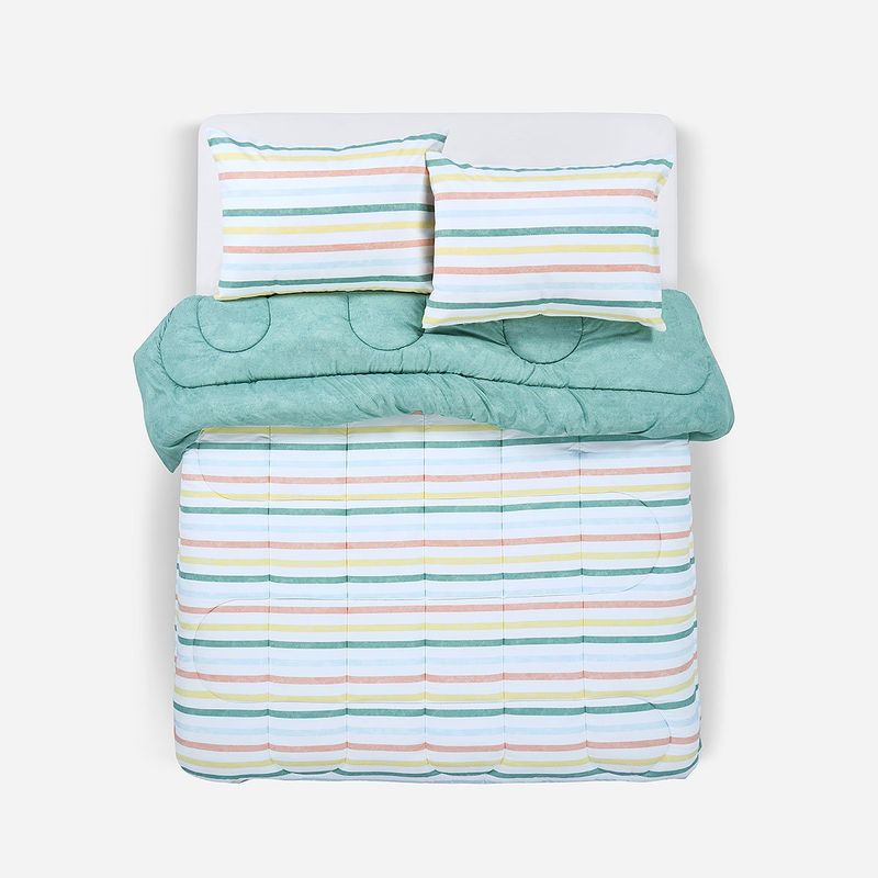 ROSEN - Plumón Reversible Soft Touch Anselmo Verde Súper King