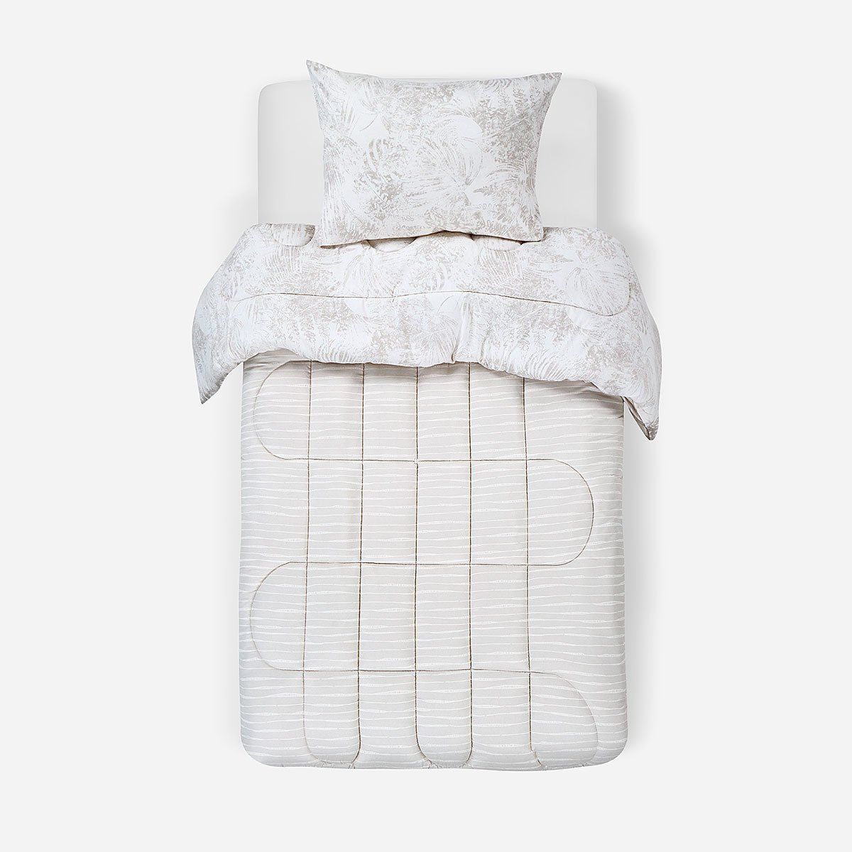 ROSEN - Plumón Reversible Soft Touch Amelia Beige 1,5 Plazas