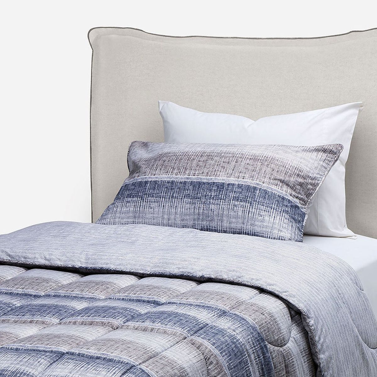 ROSEN - Plumón Algodón Reversible Balder Gris 1,5 Plazas