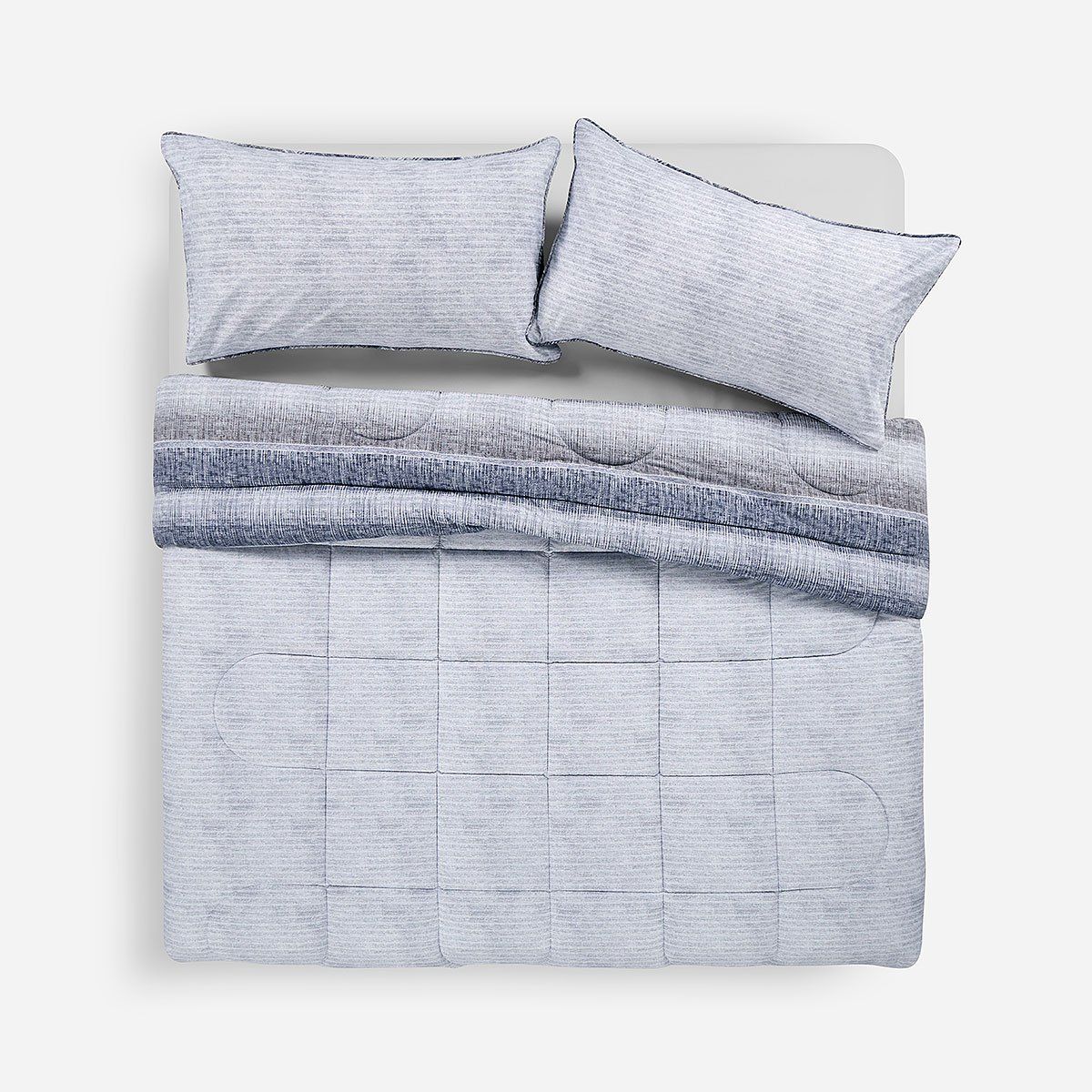 ROSEN - Plumón Algodón Reversible Balder Gris Súper King