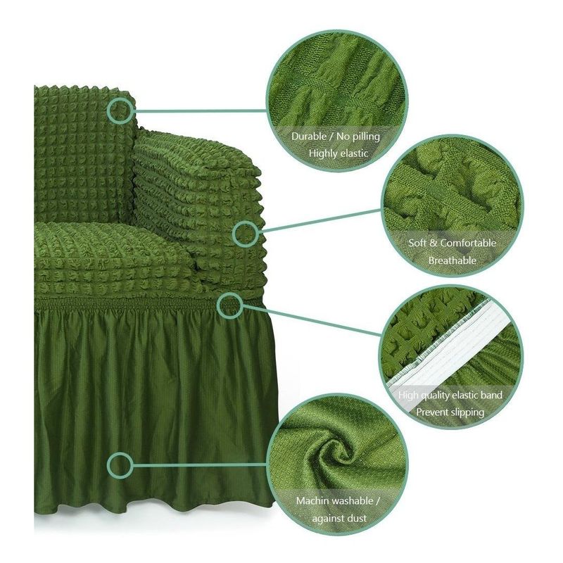GENERICO - Fundas Elegantes para Sillones 3+1+1 100% Poliester