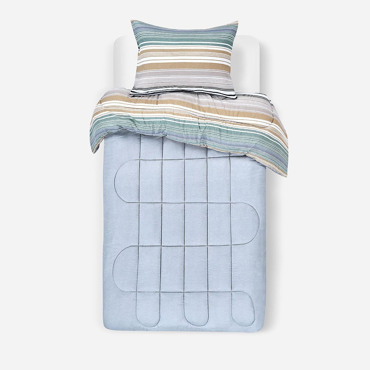 ROSEN - Plumón Reversible Soft Touch Alirio Azul 1,5 Plazas